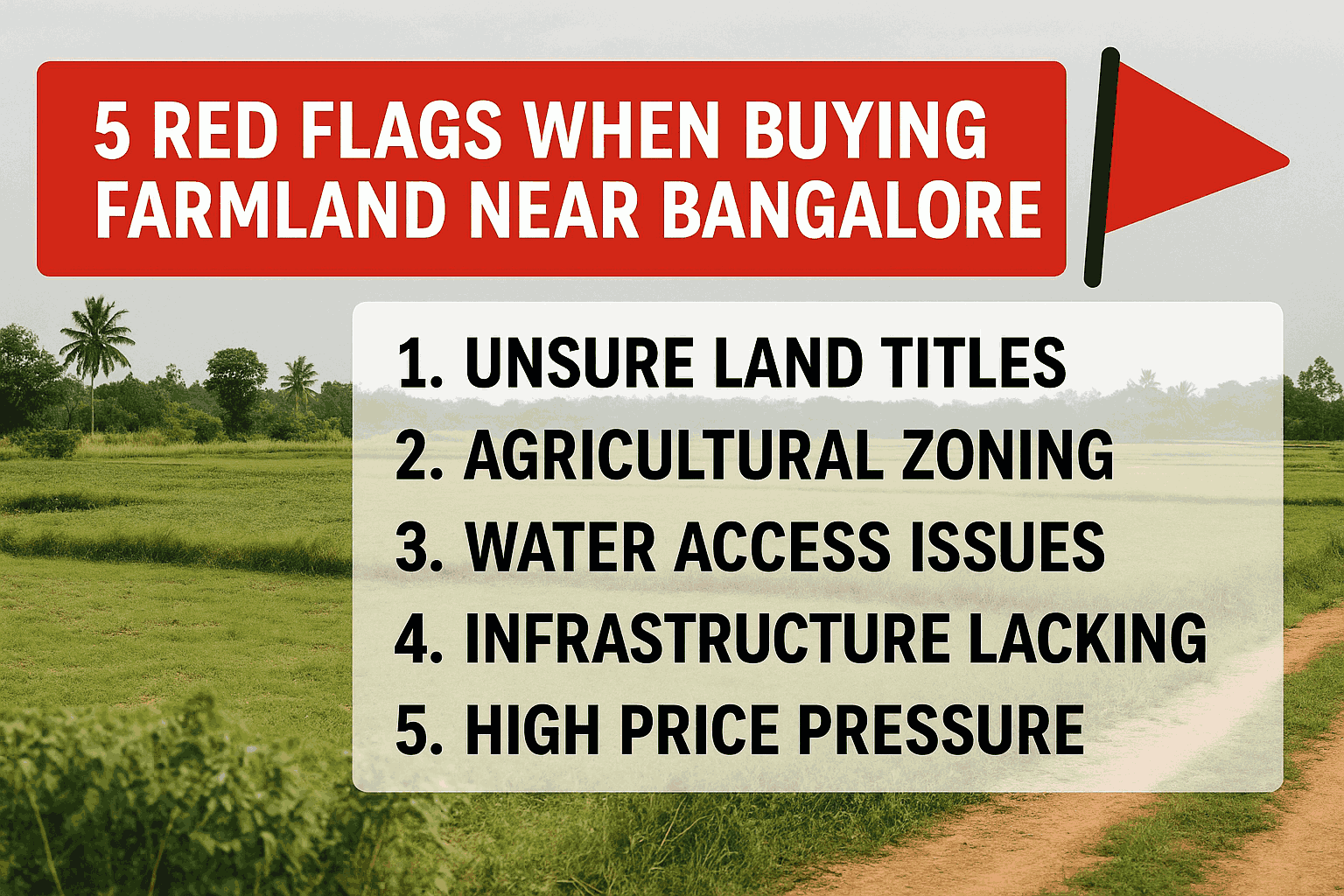 5 Red Flags When Buying Farmland Near Bangalore | Avoid Scams