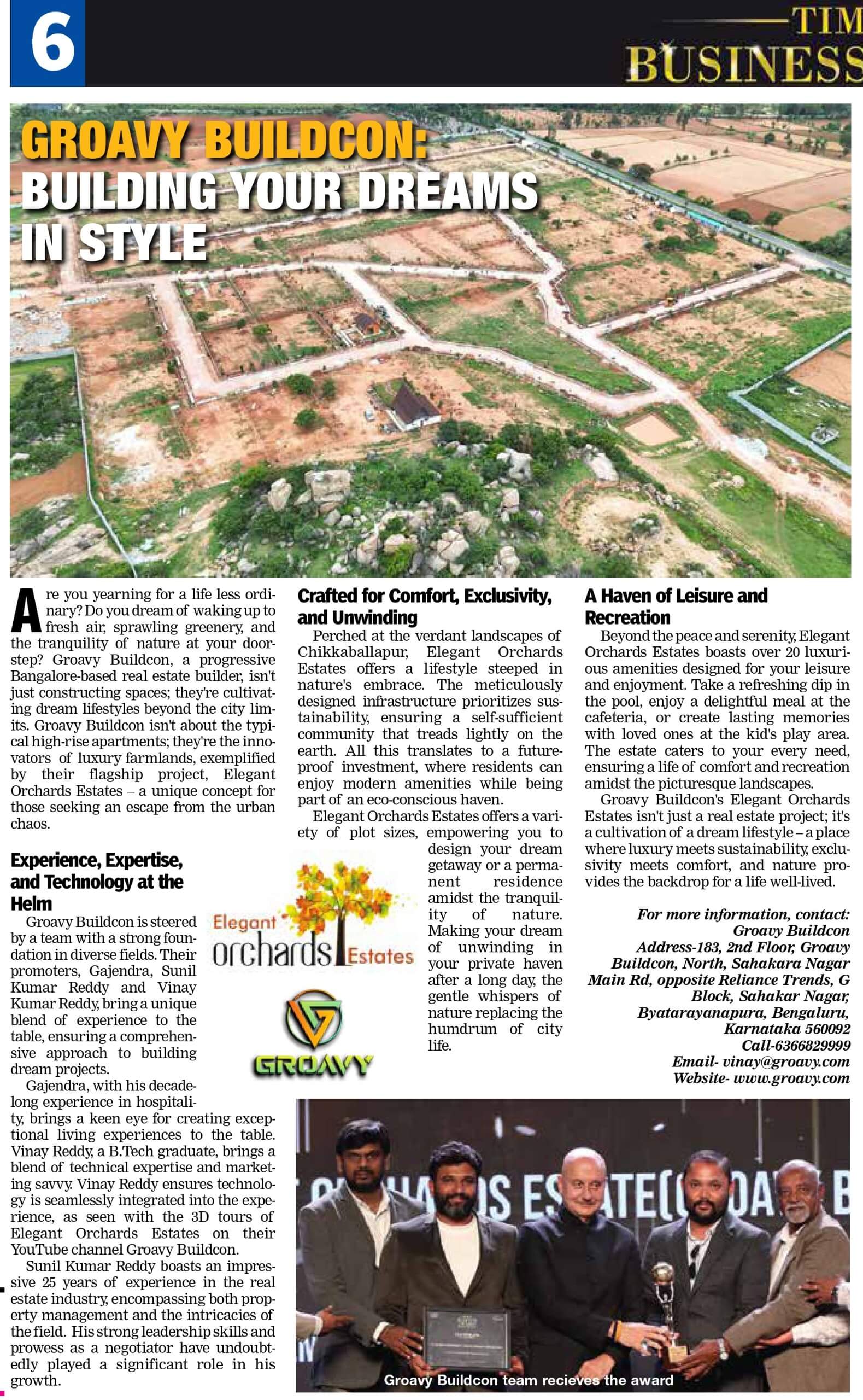 News at Elegant Orchards Estate